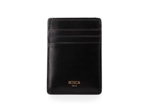 Bosca Deluxe Front Pocket Wallet Black | AUXBR56990