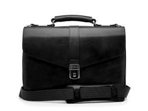 Bosca Flapover Briefcase Black | LAUSX12248