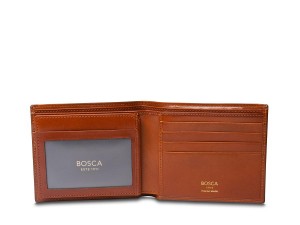 Bosca Italia Euro Size 8 Pocket Deluxe Executive Wallet - RFID Brown | EAUVG26666