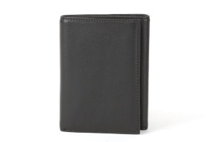 Bosca Single I.D. Trifold Wallet Black | FAUHY85143