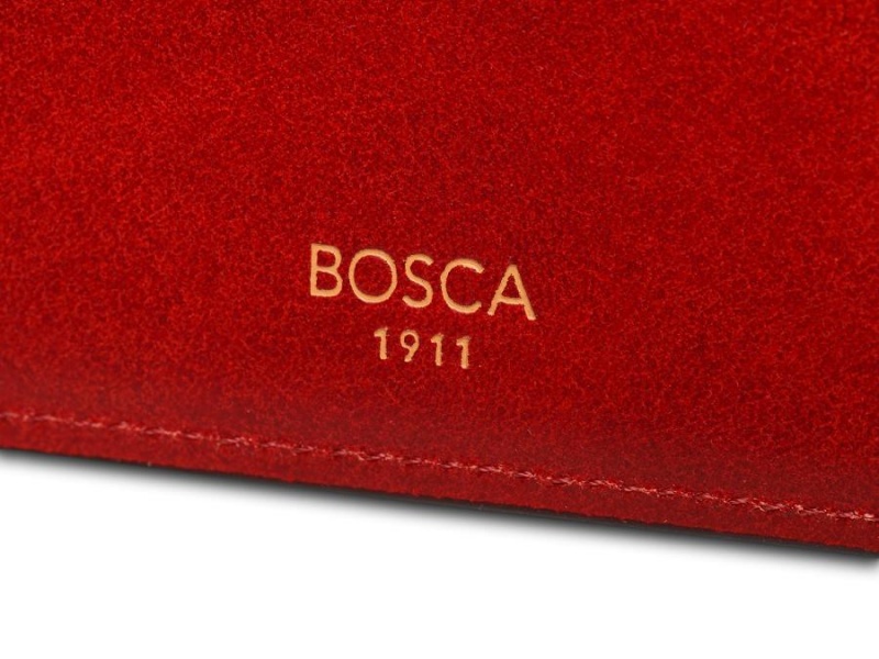 Bosca 8 Pocket Deluxe Executive Wallet Brown / Red | AUNEJ86993