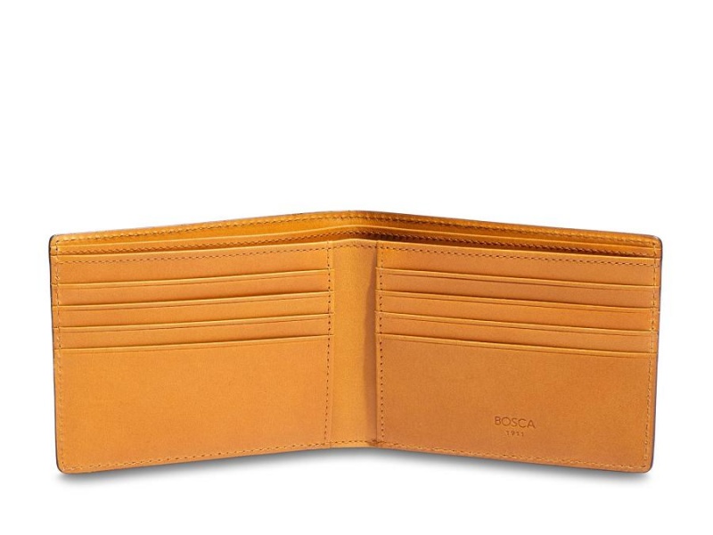 Bosca 8 Pocket Deluxe Executive Wallet Yellow | AUJKU60653