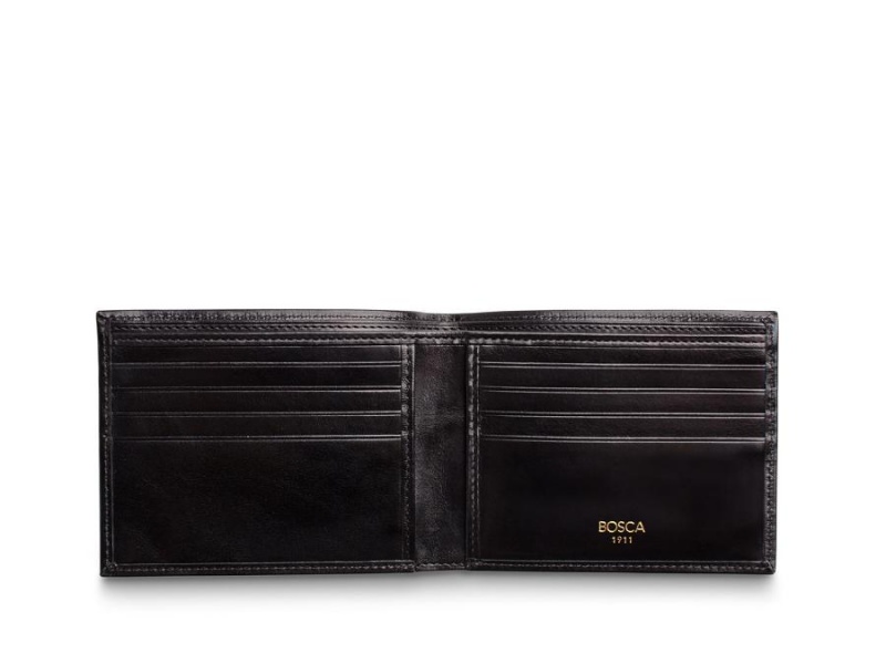 Bosca 8 Pocket Wallet Black | YAUVQ59182