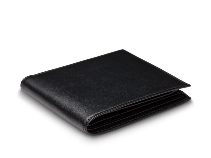 Bosca Bifold Wallet With Card / I.D. Flap Black | AAUDF36967