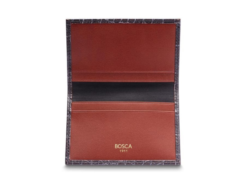 Bosca Calling Card Case Black / Brown | LAUTR28718