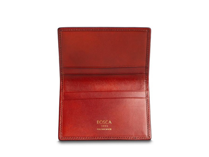 Bosca Calling Card Case Dark Red | AUCVG79656