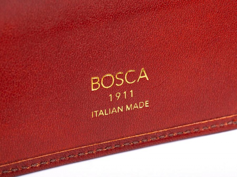 Bosca Calling Card Case Dark Red | AUCVG79656