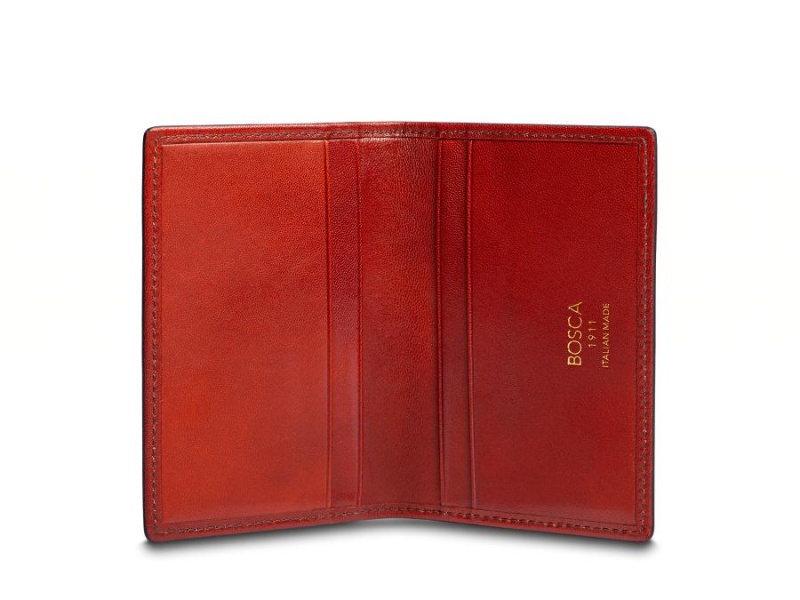 Bosca Calling Card Case Red | AUJKU61544