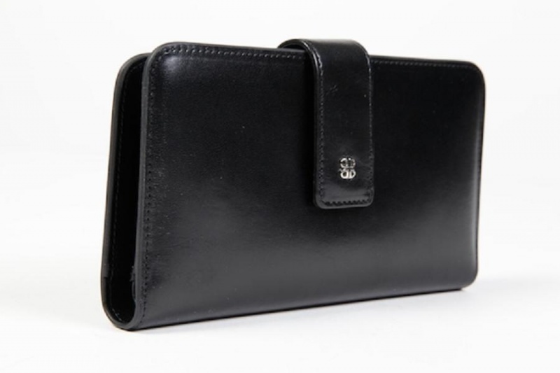 Bosca Checkbook Clutch Black | AUEGJ71735