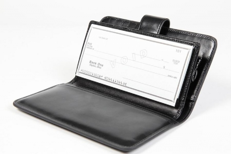 Bosca Checkbook Clutch Black | AUEGJ71735