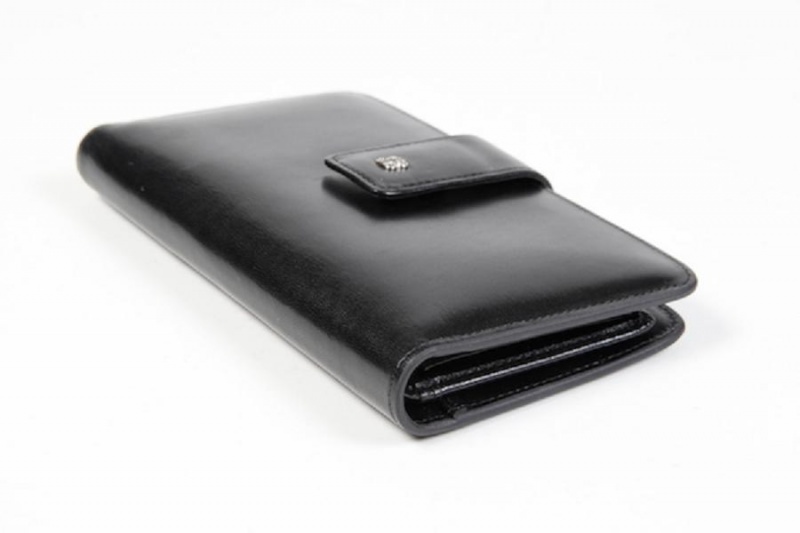 Bosca Checkbook Clutch Black | AUJZR89694