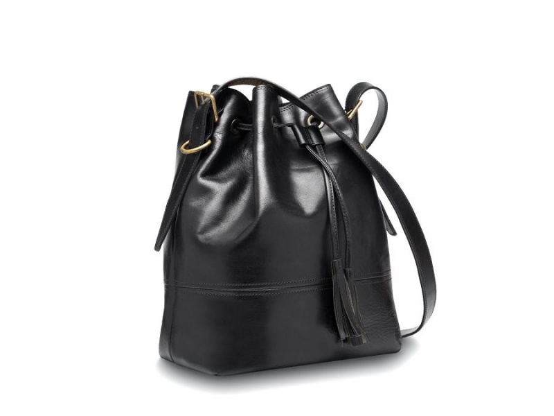 Bosca Classic Bucket Bag Black | AAUDF48610