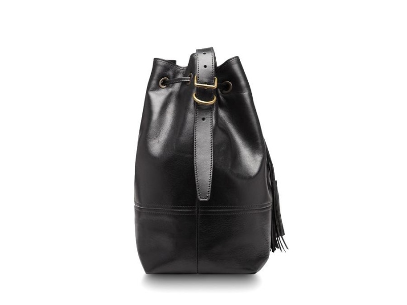 Bosca Classic Bucket Bag Black | AAUDF48610