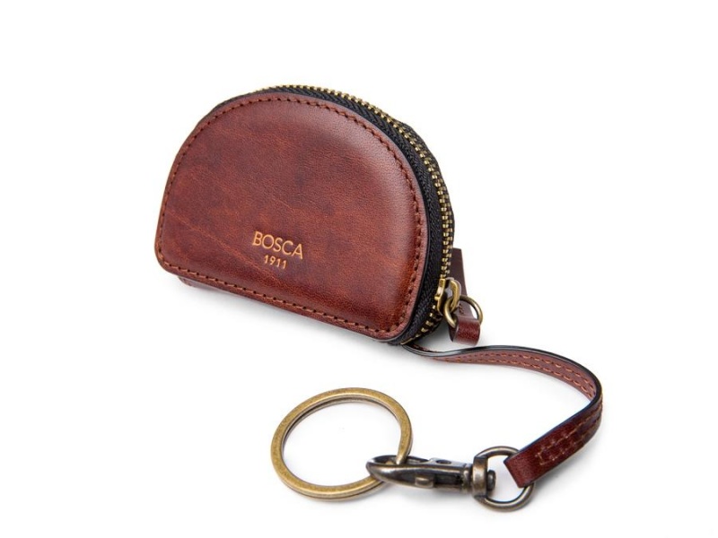 Bosca Coin Purse / Key Fob Brown | GAUEC70324