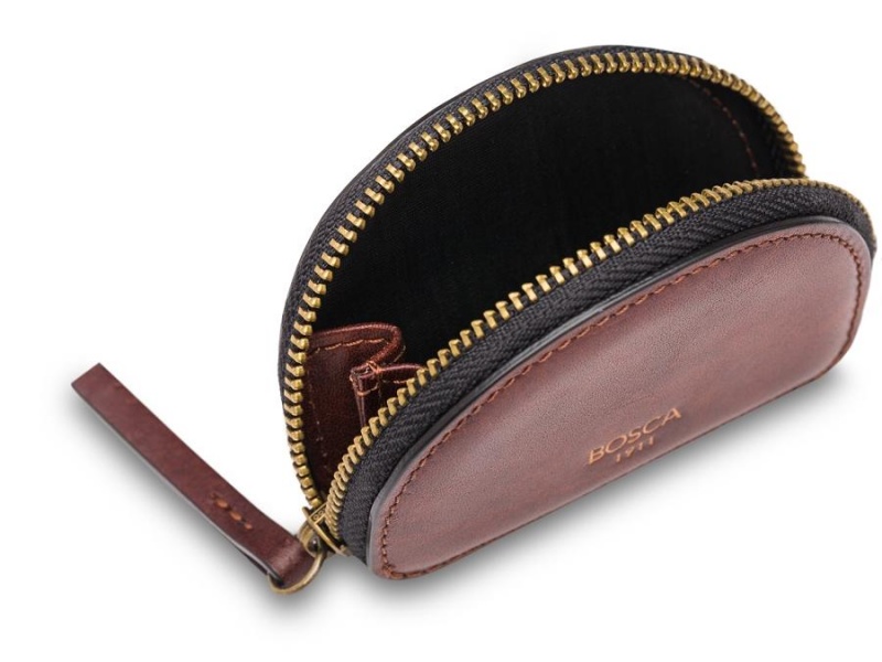 Bosca Coin Purse / Key Fob Brown | GAUEC70324