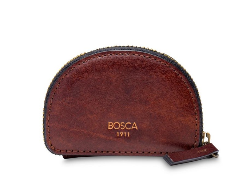 Bosca Coin Purse / Key Fob Brown | GAUEC70324