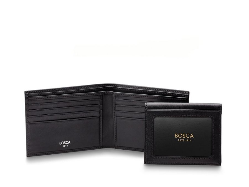 Bosca Credit Wallet with I.D. Passcase Black | PAUQX91110