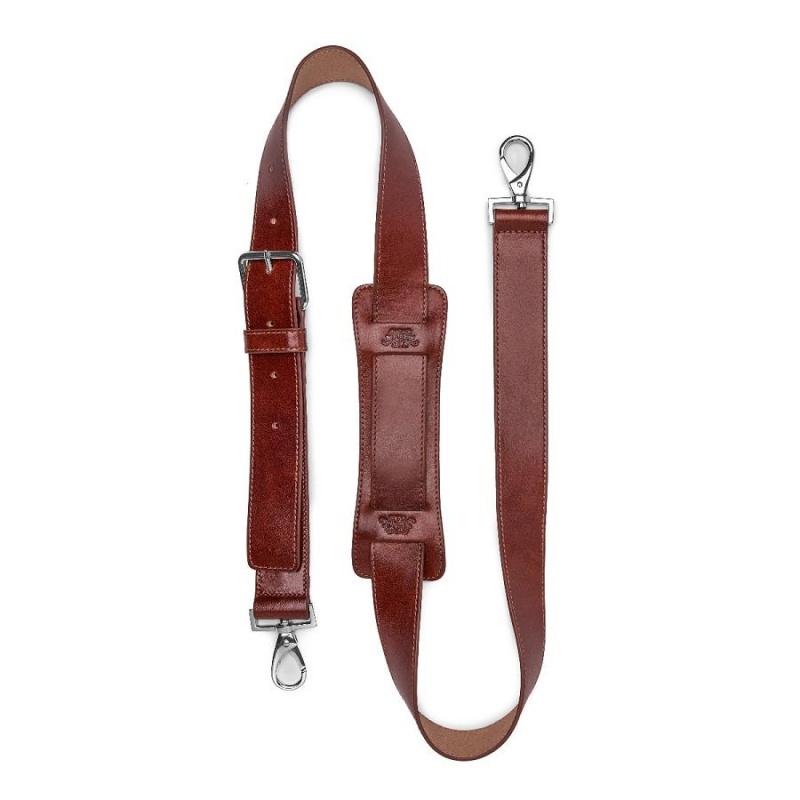 Bosca Deluxe All Leather Shoulder Strap Brown | ZAUNQ58947