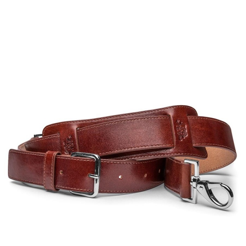 Bosca Deluxe All Leather Shoulder Strap Brown | ZAUNQ58947