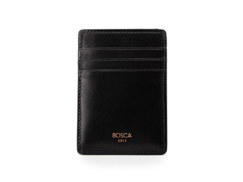 Bosca Deluxe Front Pocket Wallet Black | AUXBR56990