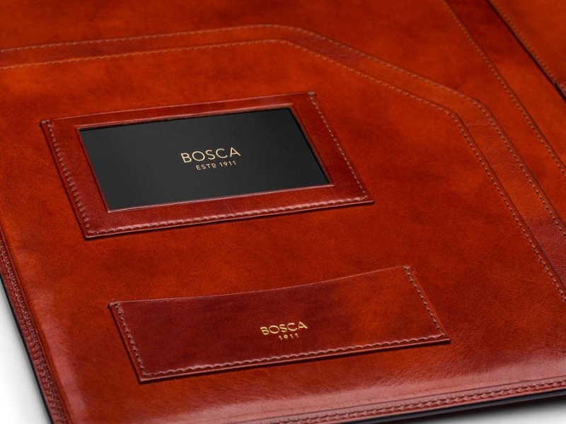 Bosca Deluxe Leather Portfolio Brown | MAUFT76997