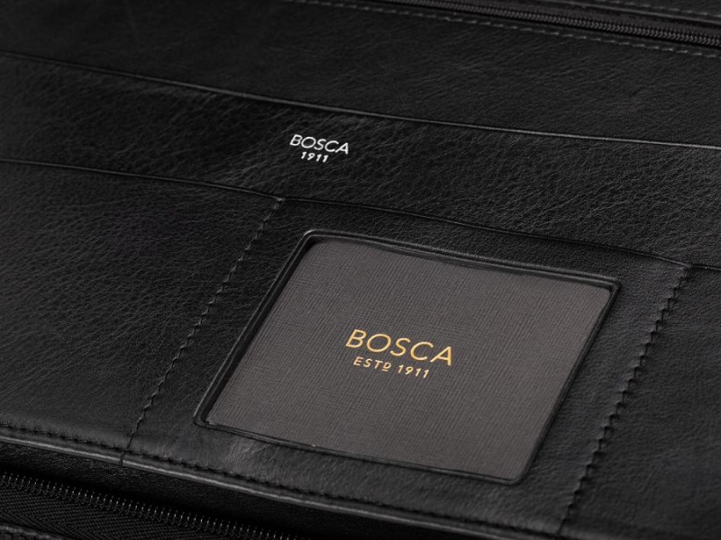 Bosca Deluxe Zip Around Portfolio Organizer Black | FAUUI24867