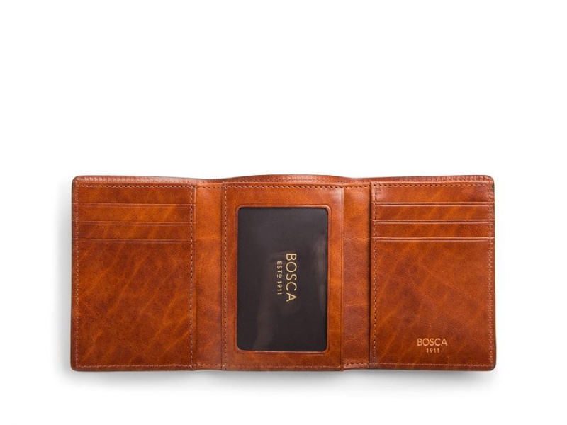 Bosca Double I.D. Trifold Wallet Brown | AUIIZ90524