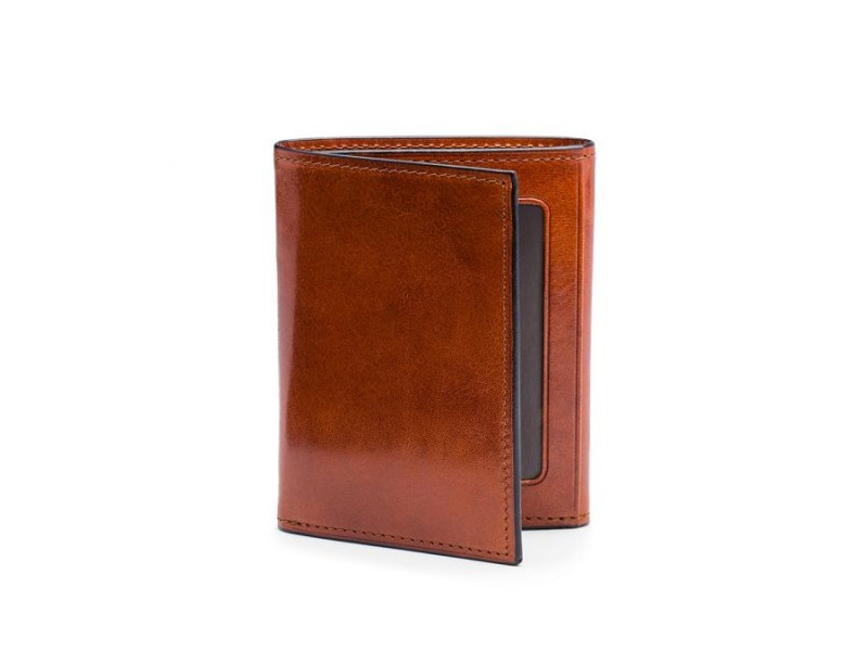 Bosca Double I.D. Trifold Wallet Brown | AUJVR30166