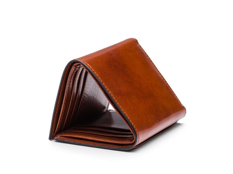 Bosca Double I.D. Trifold Wallet Brown | AUJVR30166