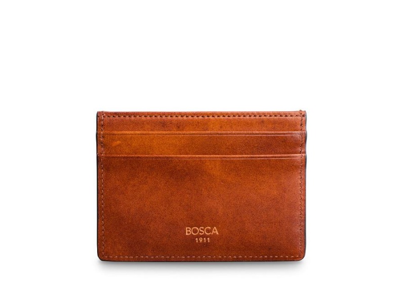 Bosca Easy-Access Card Wallet Brown | EAUHC70830