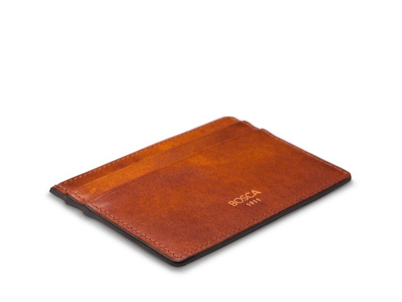 Bosca Easy-Access Card Wallet Brown | EAUHC70830