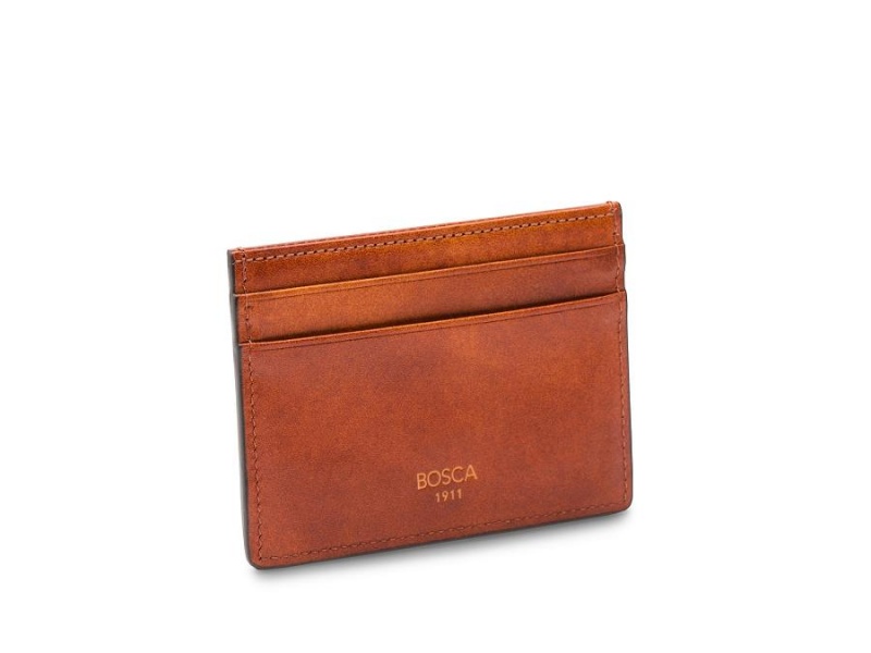 Bosca Easy-Access Card Wallet Brown | EAUHC70830