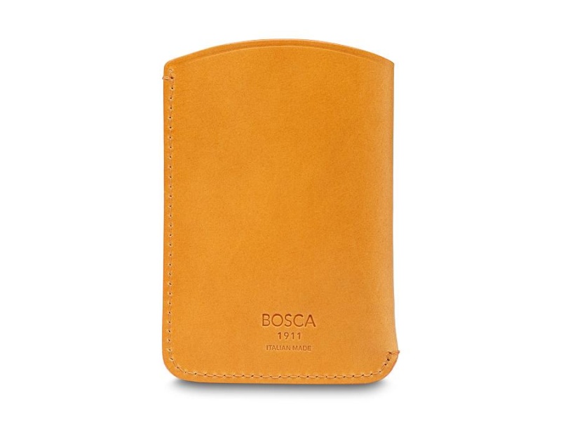 Bosca Envelope Card Case Yellow | AAUDF96189