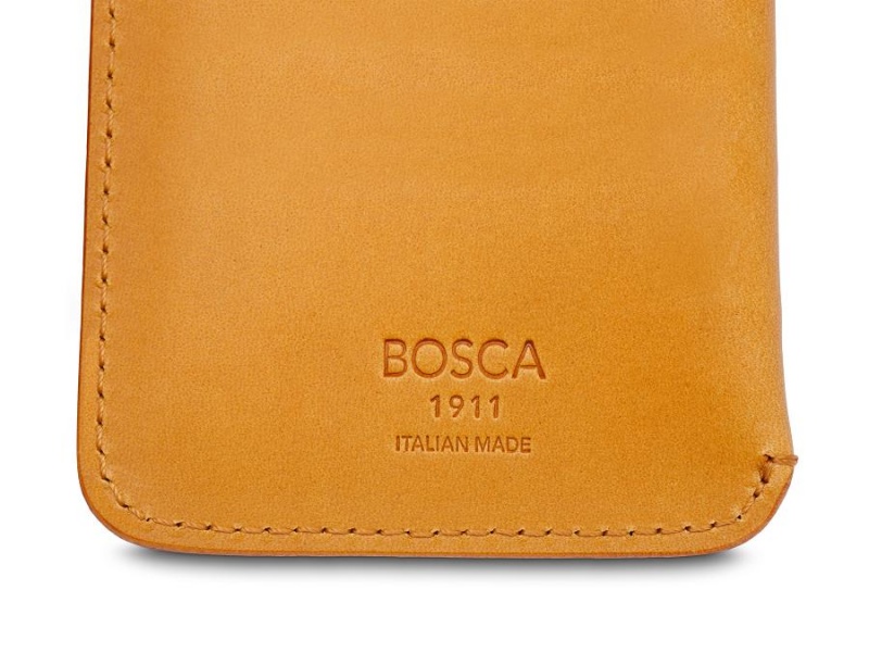 Bosca Envelope Card Case Yellow | AAUDF96189