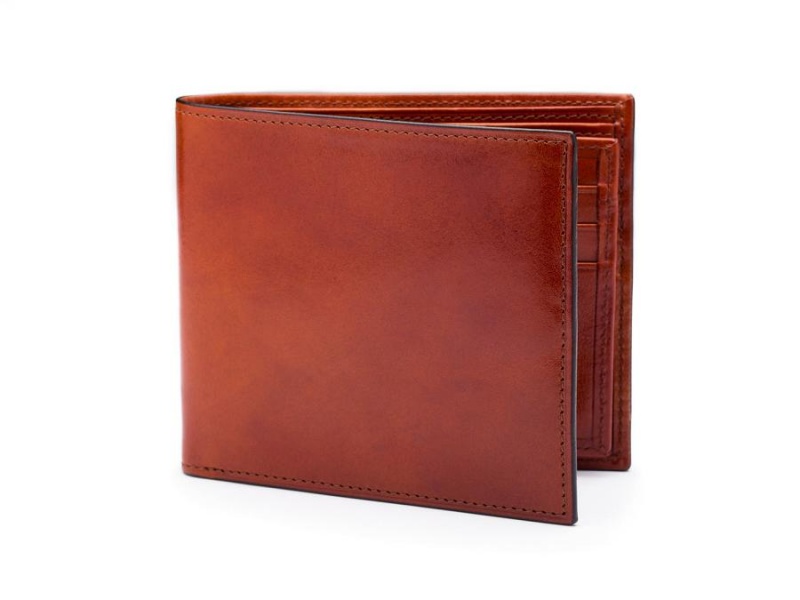 Bosca Euro 8 Pocket Deluxe Executive Wallet w/ Passcase Brown | LAUTR96822