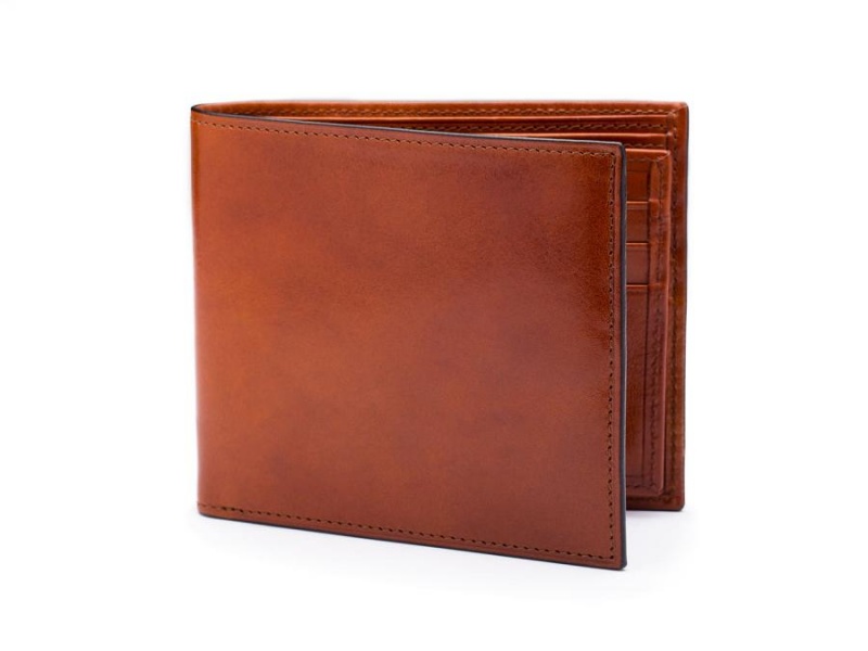 Bosca Euro 8 Pocket Deluxe Executive Wallet w/ Passcase Brown | LAUTR96822