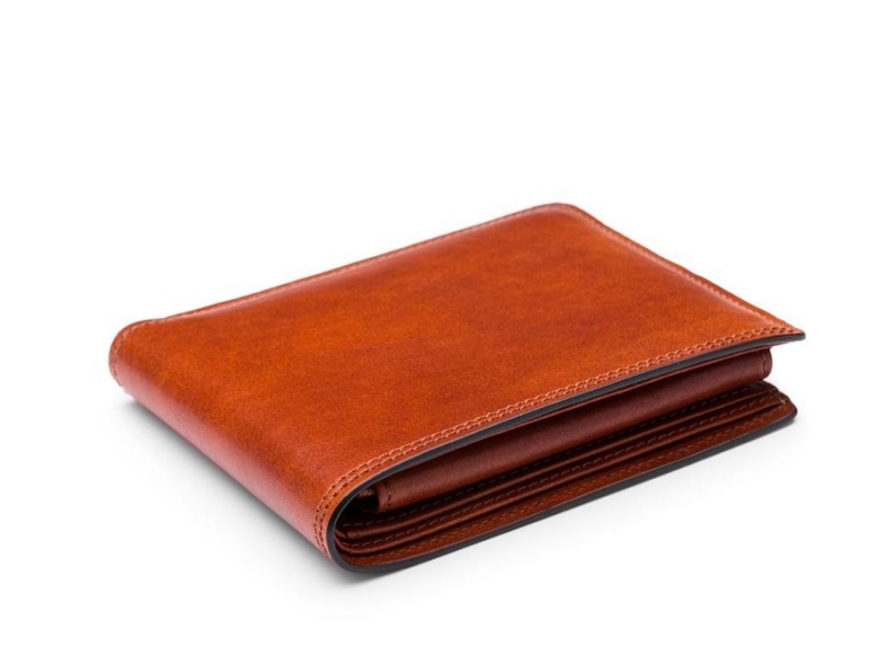 Bosca Euro Credit Wallet w/I.D. Passcase Brown | YAUVQ46432