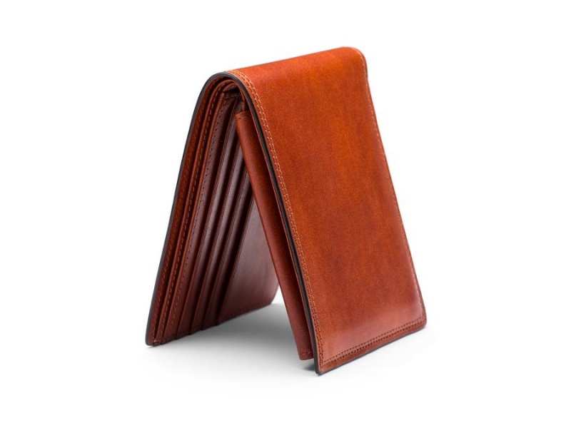 Bosca Euro Credit Wallet w/I.D. Passcase Brown | LAUTR75018