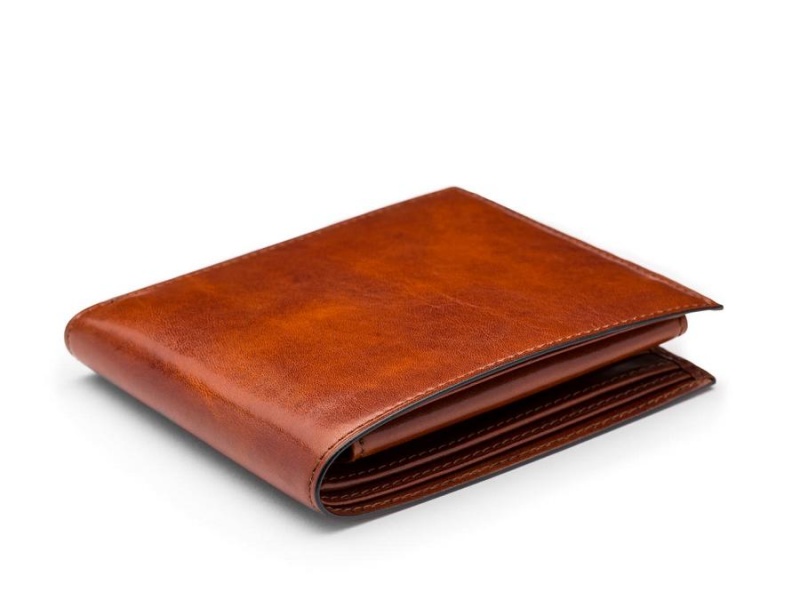 Bosca Euro Credit Wallet w/ ID Passcase Brown | AAUWC19033