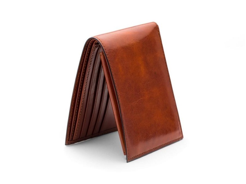 Bosca Euro Credit Wallet w/ ID Passcase Brown | UAUND19332