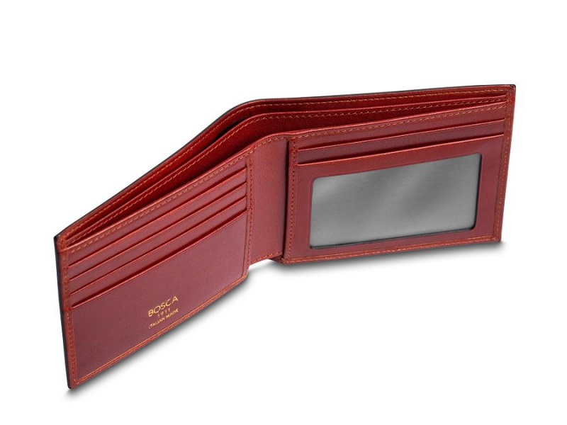 Bosca Executive ID Bifold Dark Red | EAUHC27398