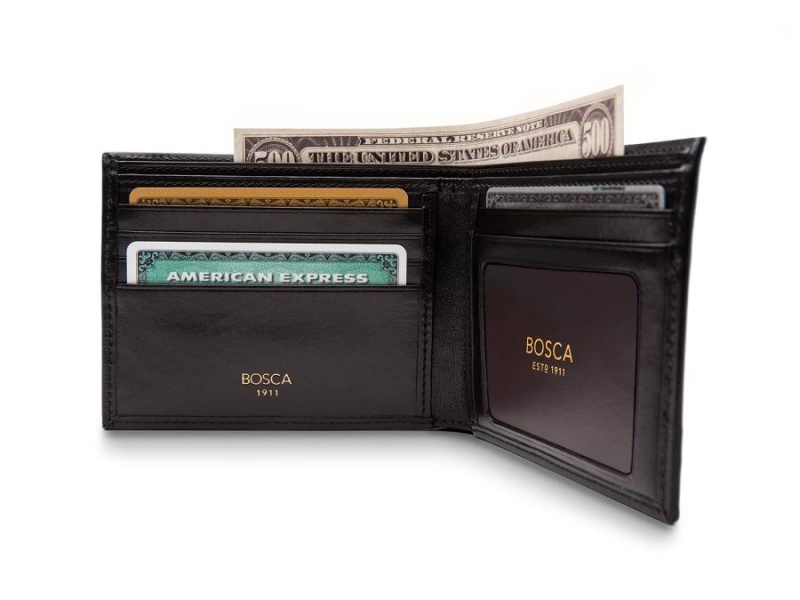 Bosca Executive I.D. Wallet Black | YAUVQ79653