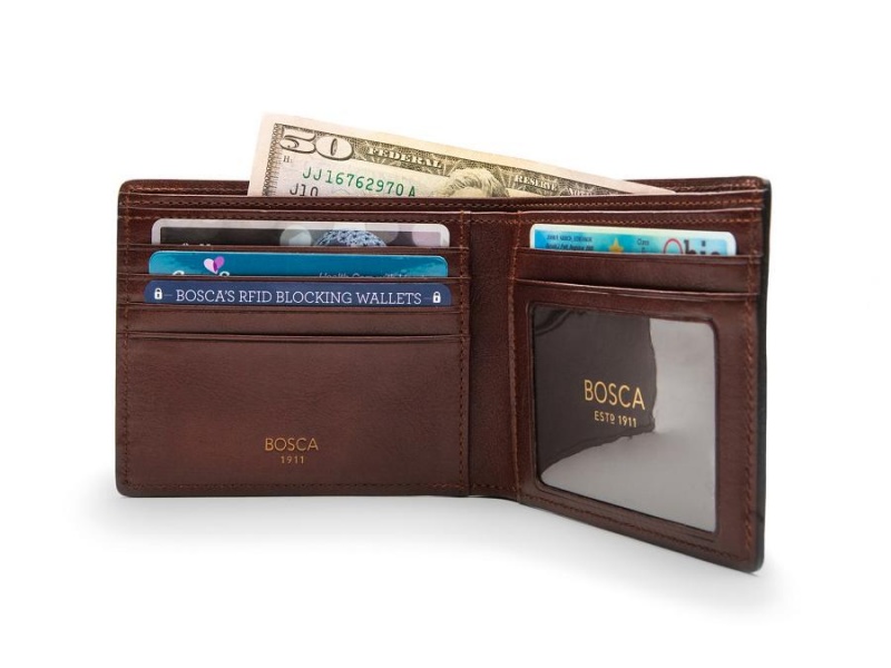 Bosca Executive I.D. Wallet Brown | LAUTR88831