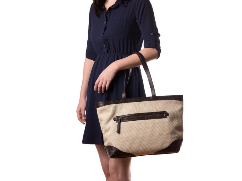 Bosca Fitzroy Tote Black / White | ZAUNQ95283