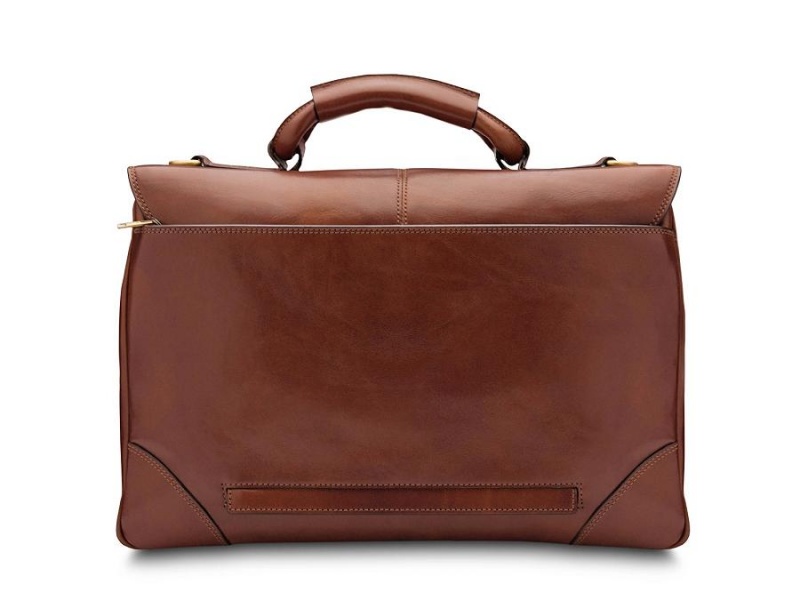 Bosca Flapover Briefcase Brown | EAUHC11310