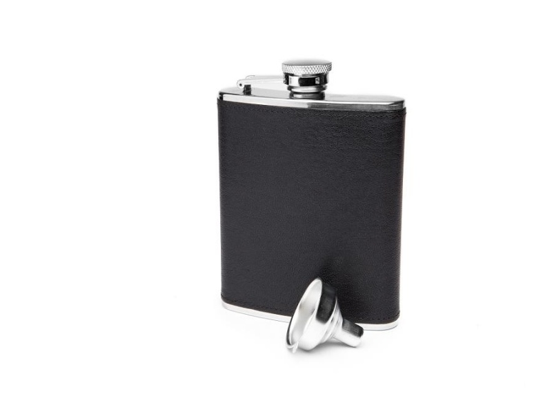 Bosca Flask - 6 oz Black | AUCVG25018