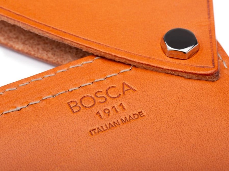 Bosca Flipper Card Case Orange | EAUVG37409