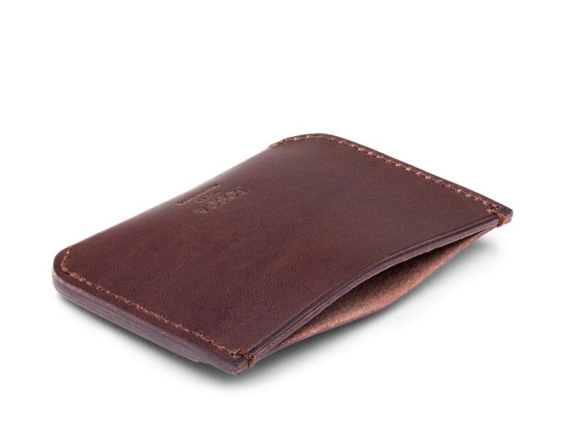 Bosca Front Pocket Card Case Brown | TAUWZ17114