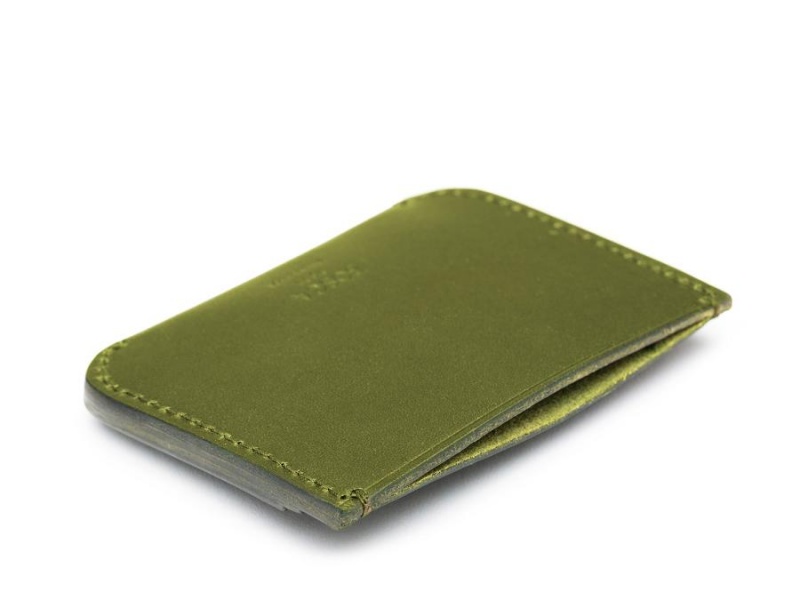 Bosca Front Pocket Card Case Green | QAUWA62270