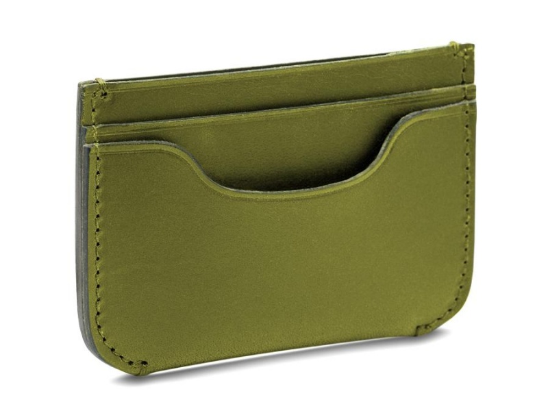 Bosca Front Pocket Card Case Green | QAUWA62270